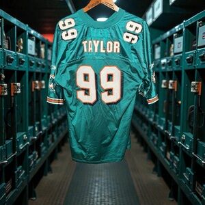 Vintage Reebok Jason Taylor Miami Dolphins Y2K Jersey #99 XL